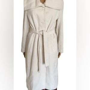 CALVIN KLEIN  Winter Angora / Wool Belted Peacoat Size S